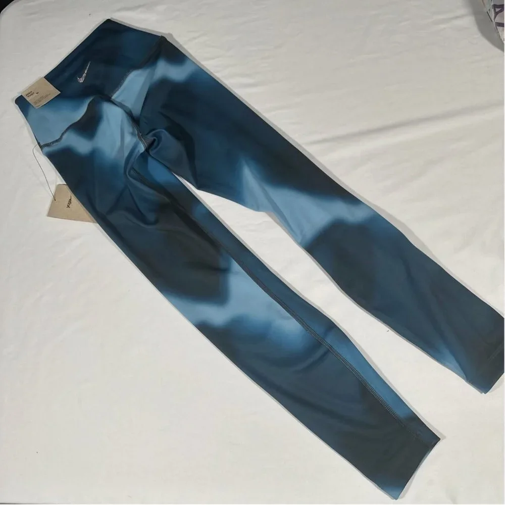 NWT $70 Nike Yoga [ XS ]‎ Dri-FIT 7/8 Tights in Marina Blue /Iron Grey